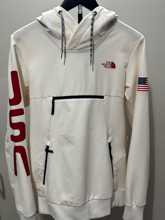 The North Face Tops - The North Face USA Graphic Hoodie Women's Small White :Patriotic